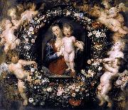 Peter Paul Rubens Madonna on Floral Wreath oil painting